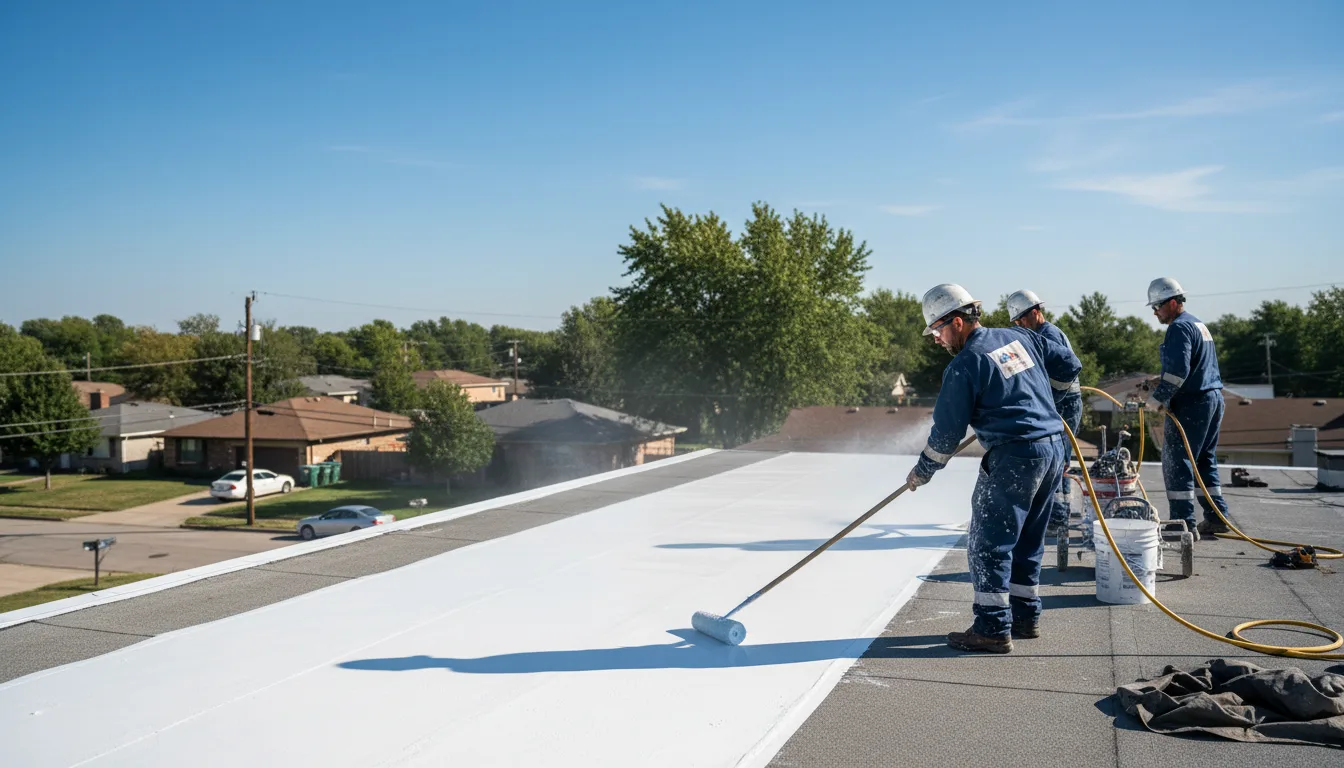 Commercial roof coating in Bondville, IL near me